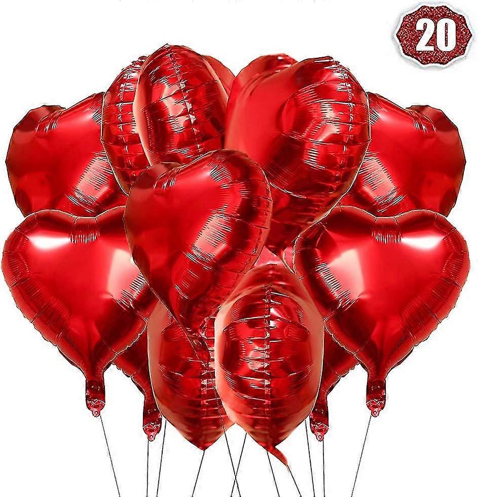 القلب احباط بالون احمر 20 قطعة بالونات القلب الهيليوم بالونات القلب