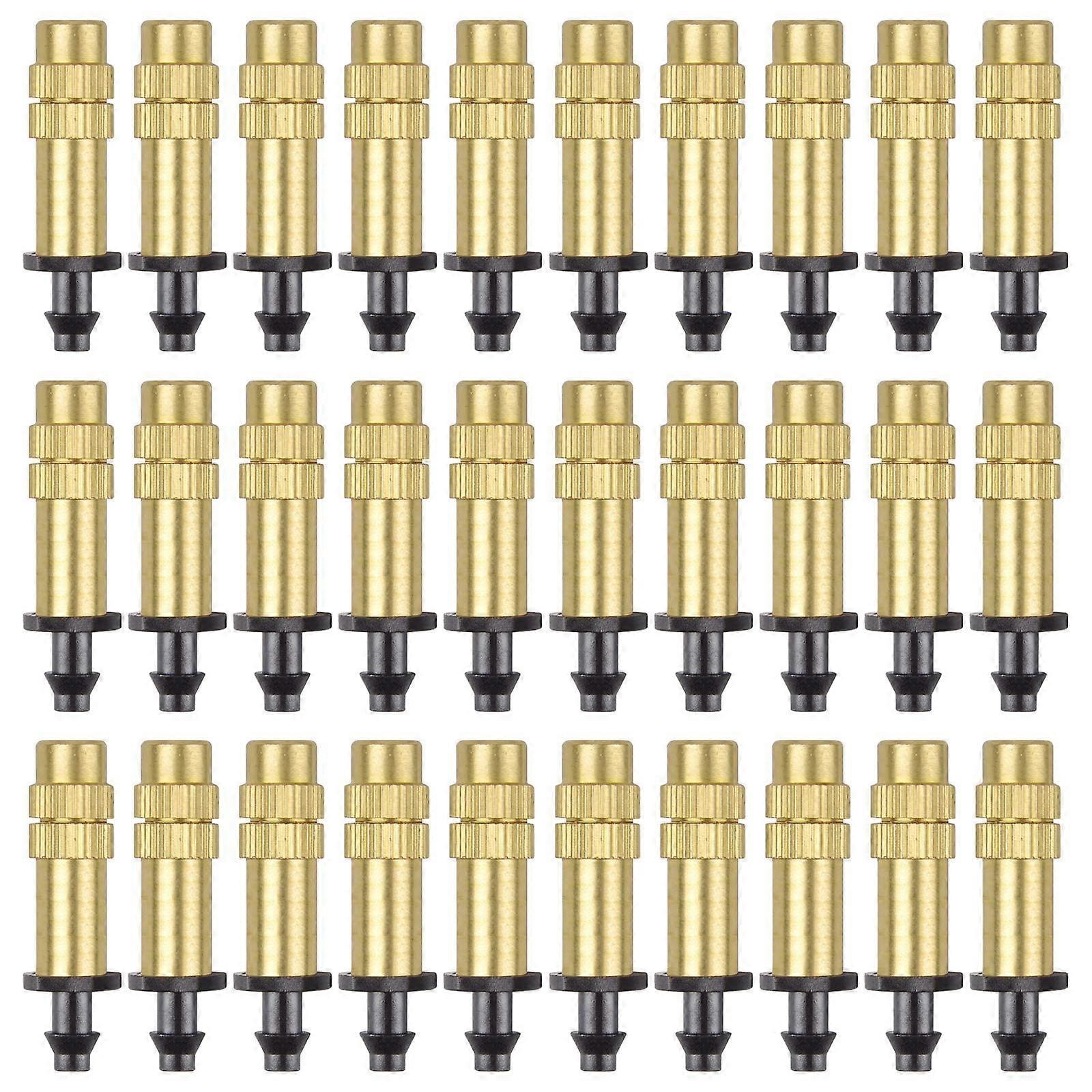 30PCS Adjustable Copper Atomizing Nozzle Drip Irrigation Sprayer 4/7mm Atomizing Micro Sprinkler Garden Cooling