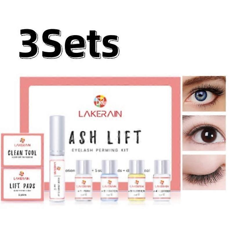 3Sets Eyelash Perm Set Eyelash Extension Curling Up Lotion Set  lashes Makeup