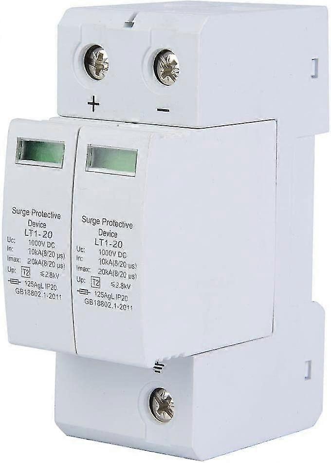 Purning Protection Device, 2p Dc1000v Photovoltaic Surge On 36mm Guide Rail Flap Pc (2p 20ka)
