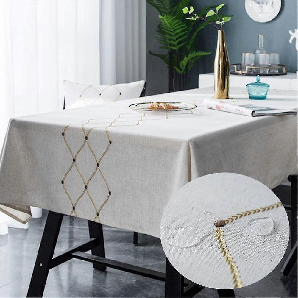 Embroidery Geometric Rectangle Tablecloth