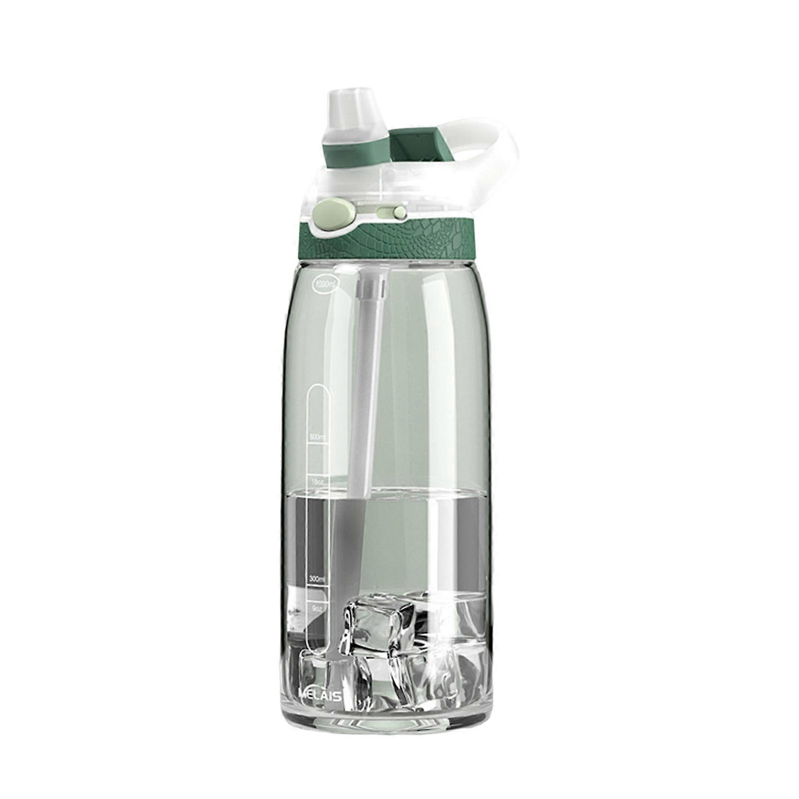 1000ml Water Bottle Wear-resistant Large Capacity Reusable Sports Water Jug with Straw for Daily Use
