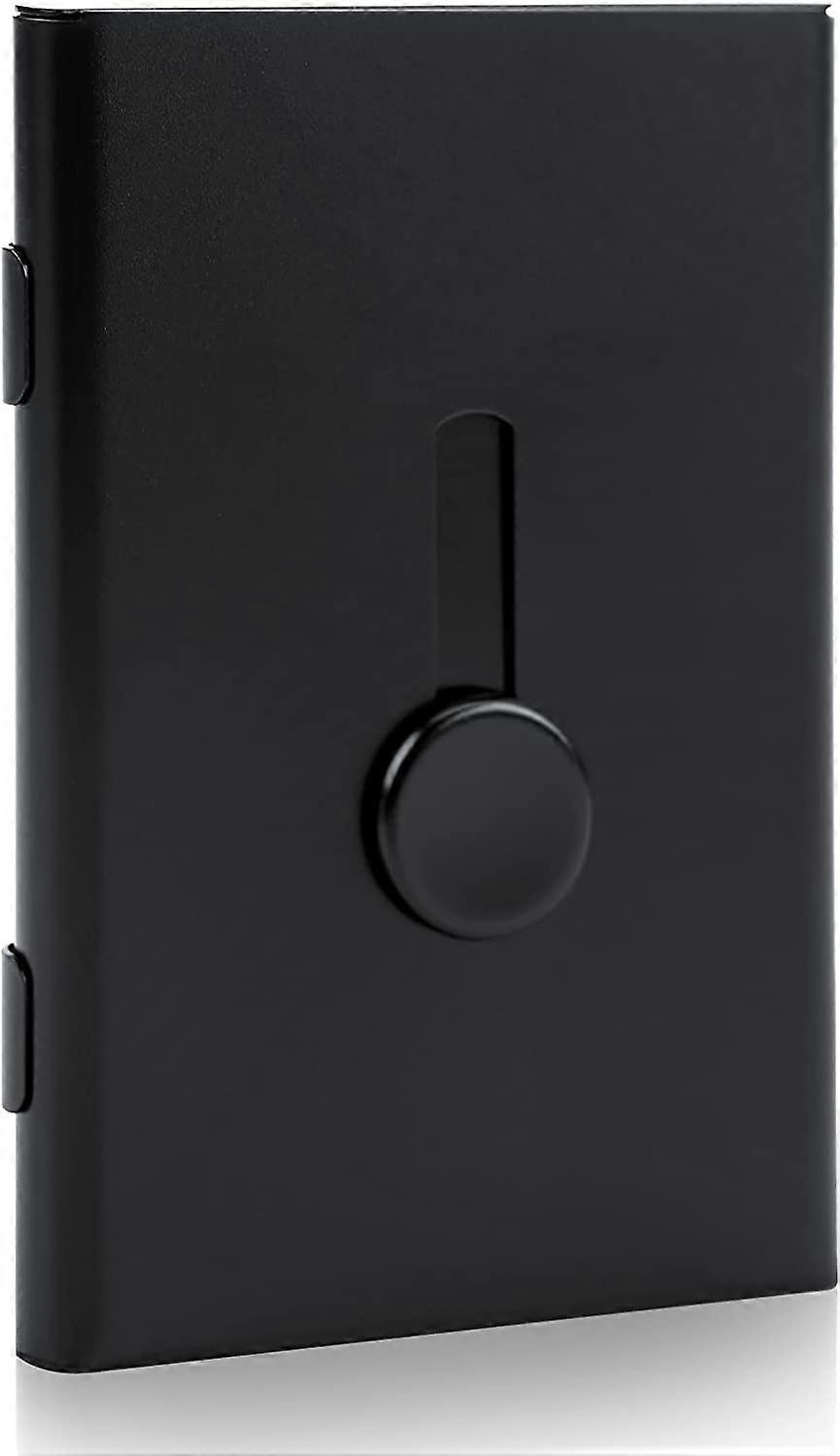 Business Card Holder Portable Card Protector Case(Black)