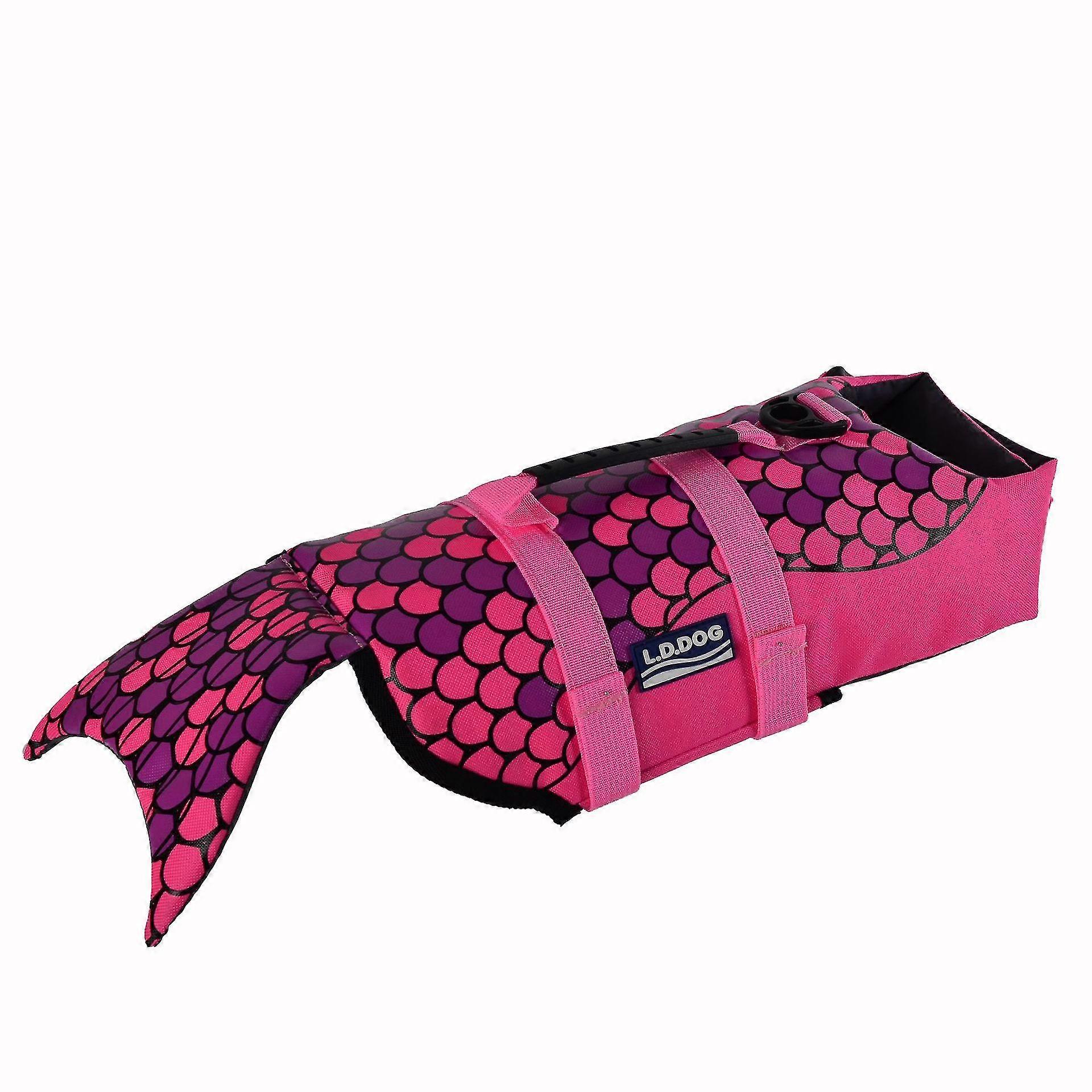 Dog Life Jacket Adjustable Mermaid Style