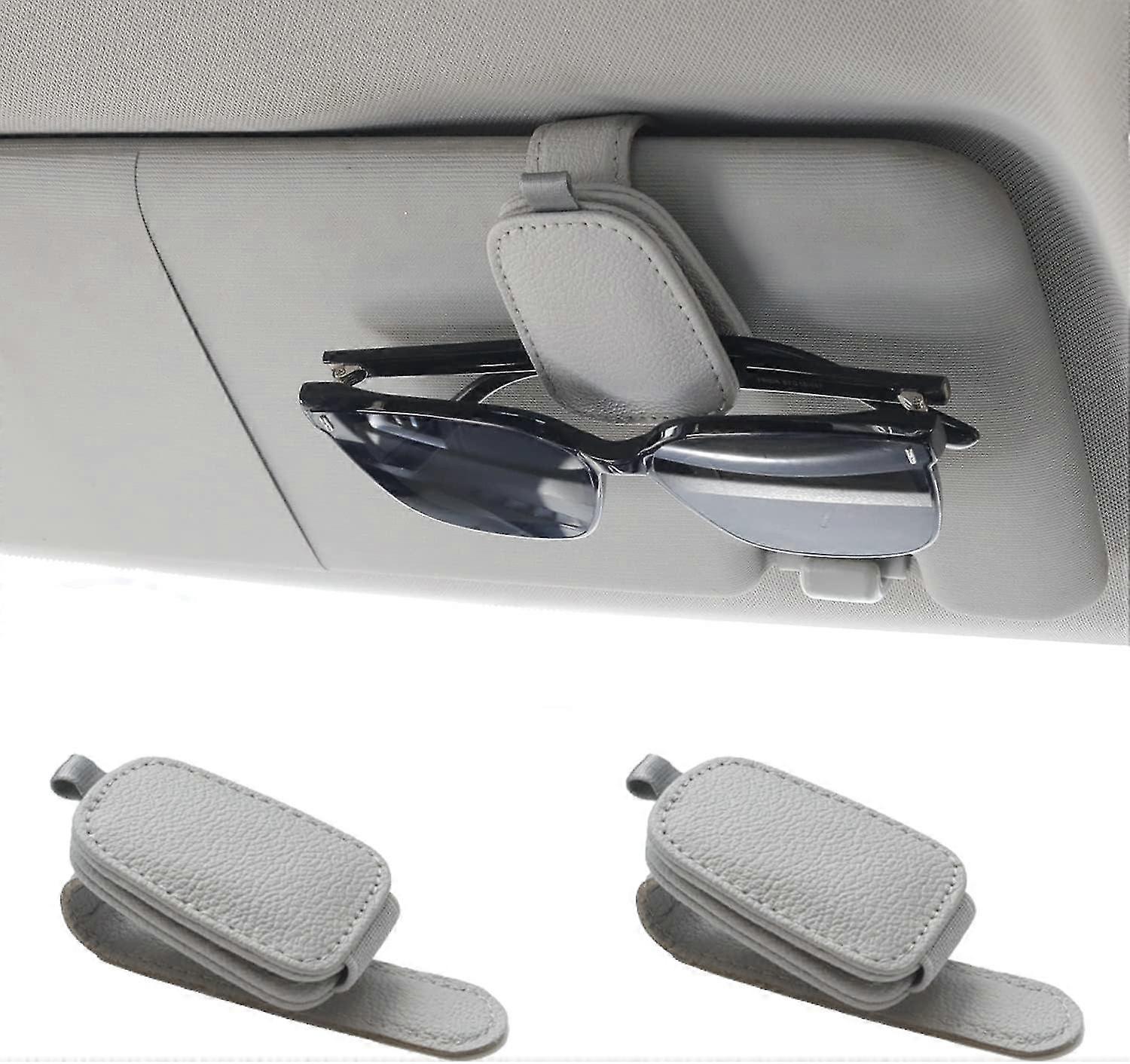 2-pack Car Visor Sunglass Frames (silver Gray)