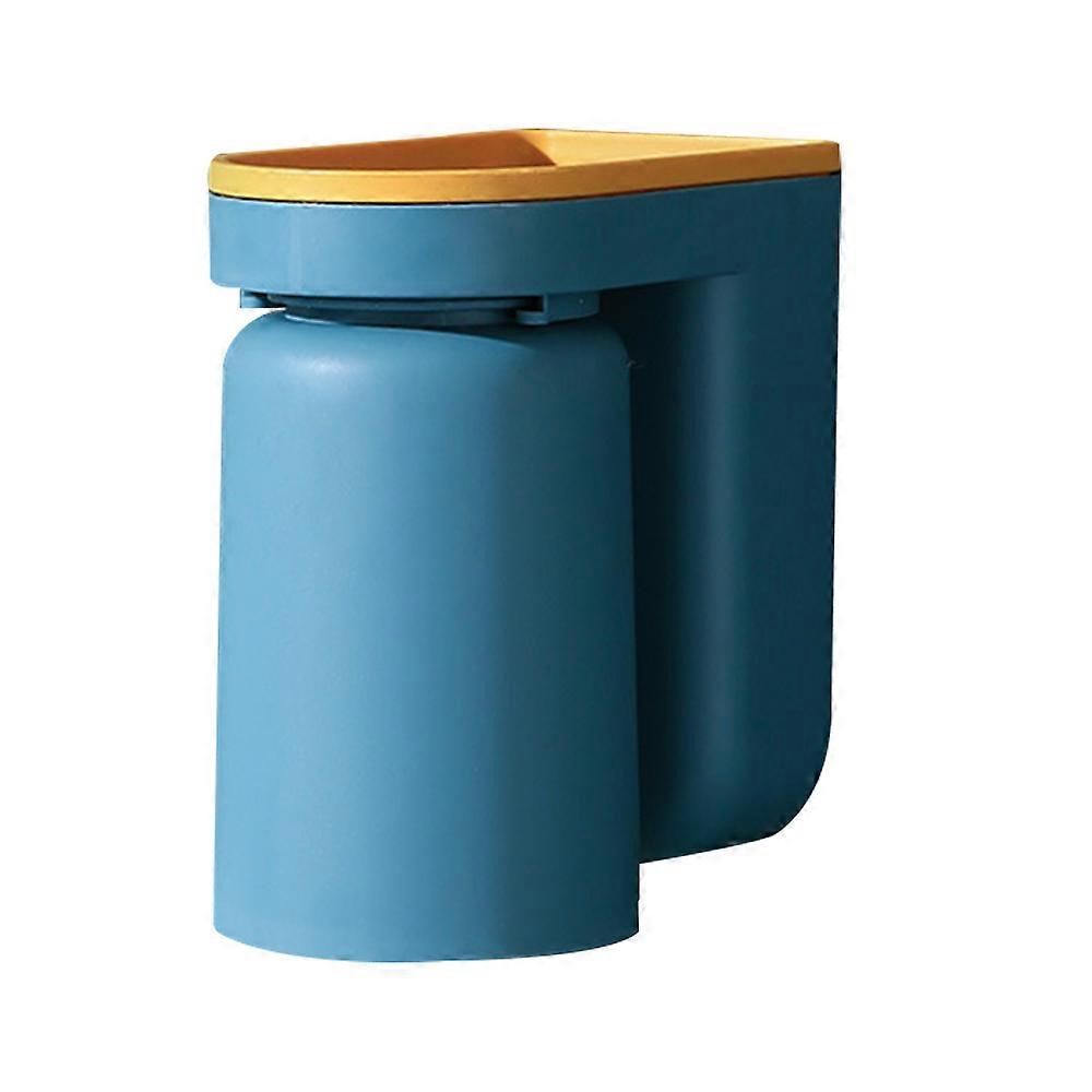 Toothbrush Holder Wall Mounted Cup ,  Flexible Water Drain Space Saving Storage Suction Organizer