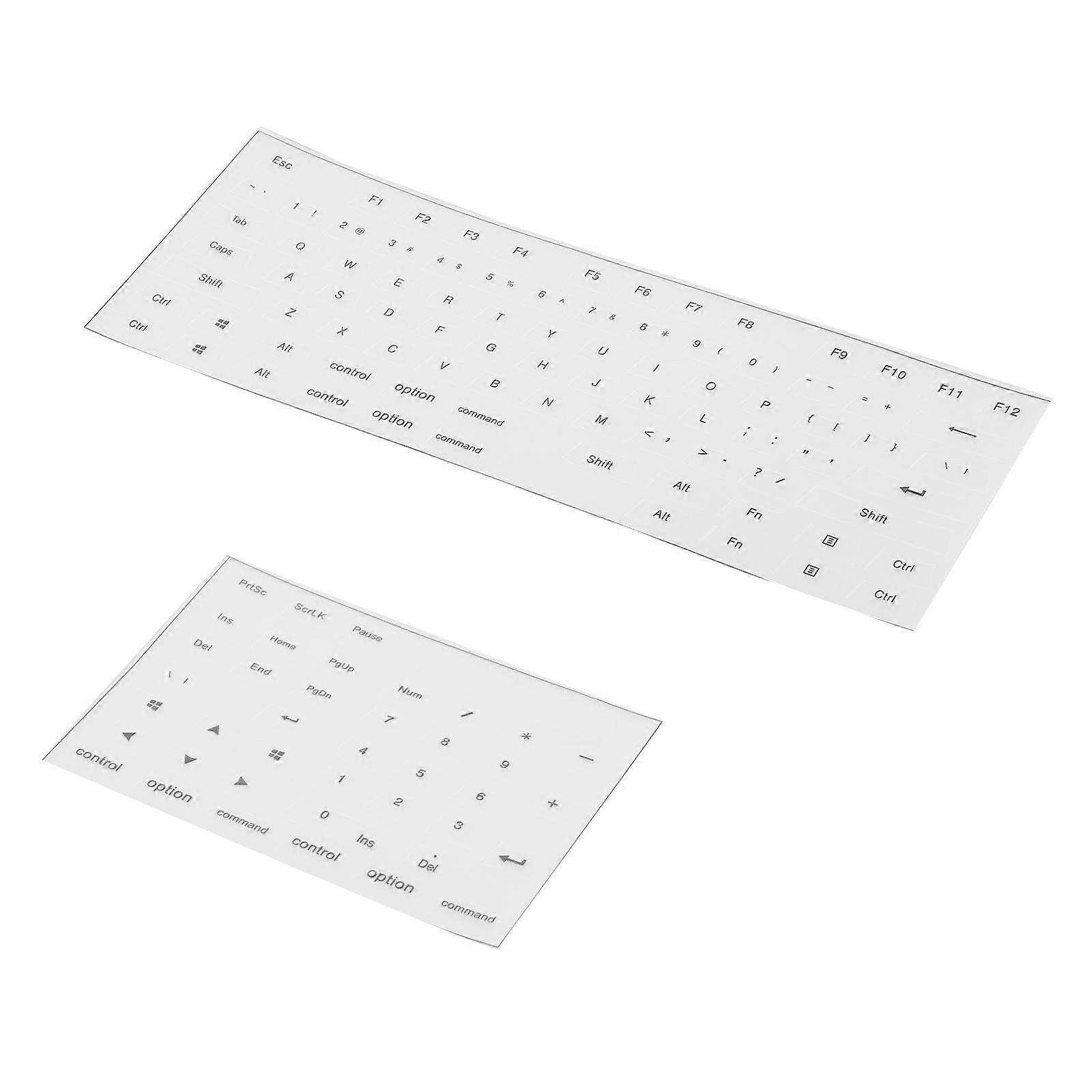 Universal Keyboard Side Stickers for Mechanical Keycaps clear black