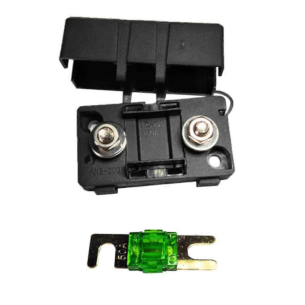 2x Automobile Auto Mini ANS Fuse Holder Fuse Box Block Dustproof Cover 50A