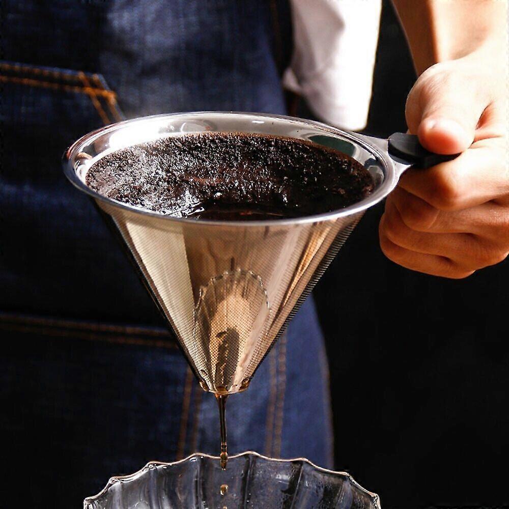 Compact Coffee Filter Cone Dripper Holder Hot Water Mesh Pour Reusable