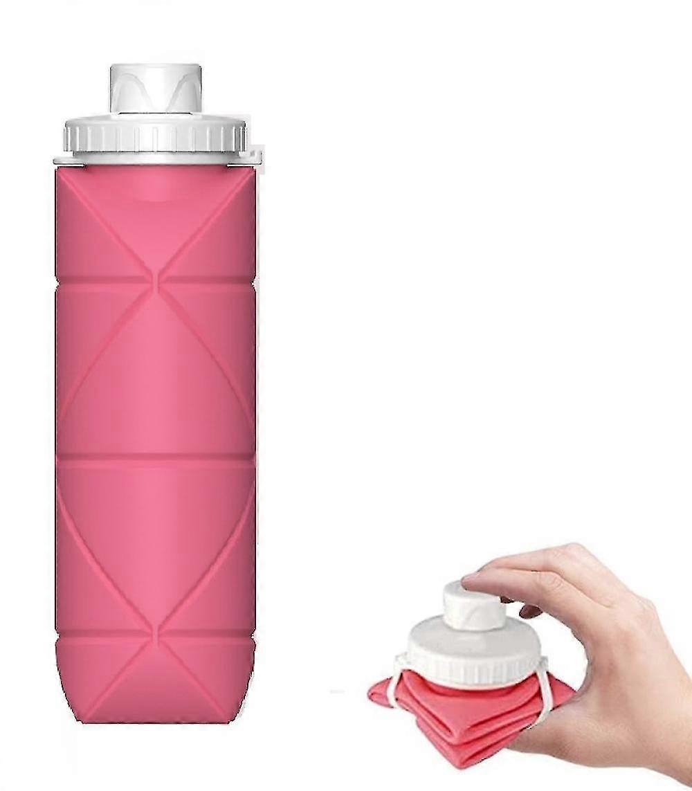 Silicone Collapsible Water Bottle Leakproof Valve BPA Free 600ML Multi-color optional