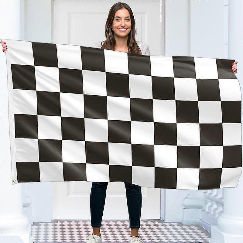 Checkered Flag Chequered Flag 100% polyester Double Seam 2 eyelets Mode 59