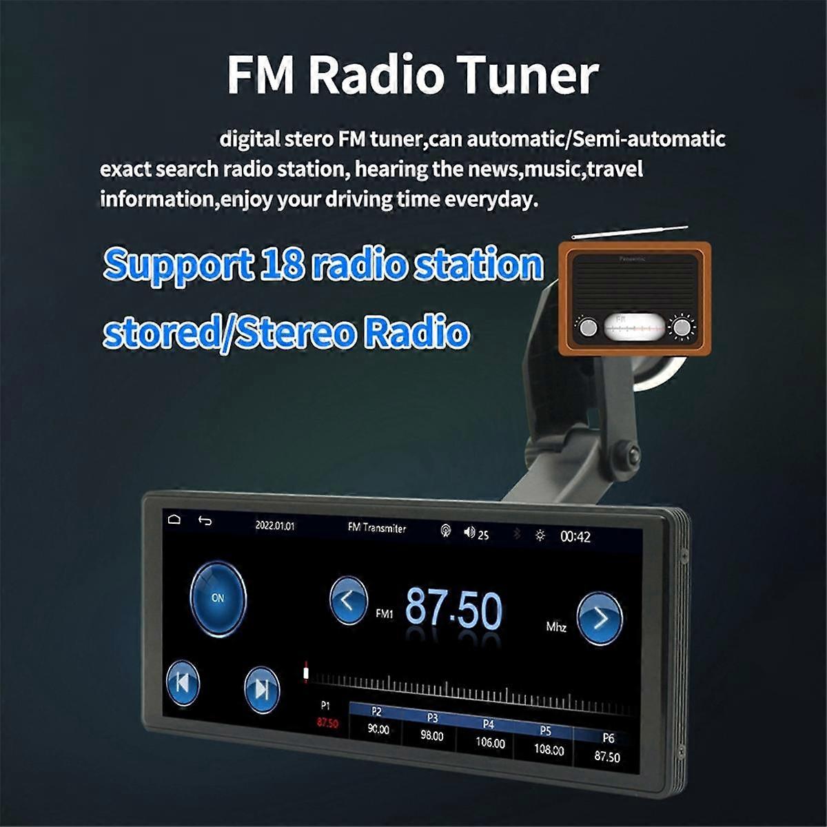 Écran tactile capacitif de navigation de voiture de 9,36 pouces, lecteur multimédia portable sans fil CarPlay et Android Auto