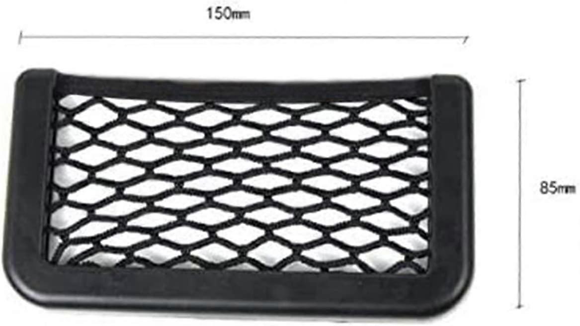 Car Trunk Storage Net, 2 Piece Set (14.5CM/5.70in X 8cm/3.14in) Black Magic Adhesive Storage Net Elastic Mesh String Net Phone Storage Pocket