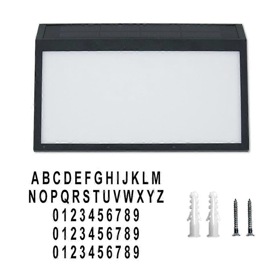 Solar digital house number light, waterproof wall-mounted LED address indicator