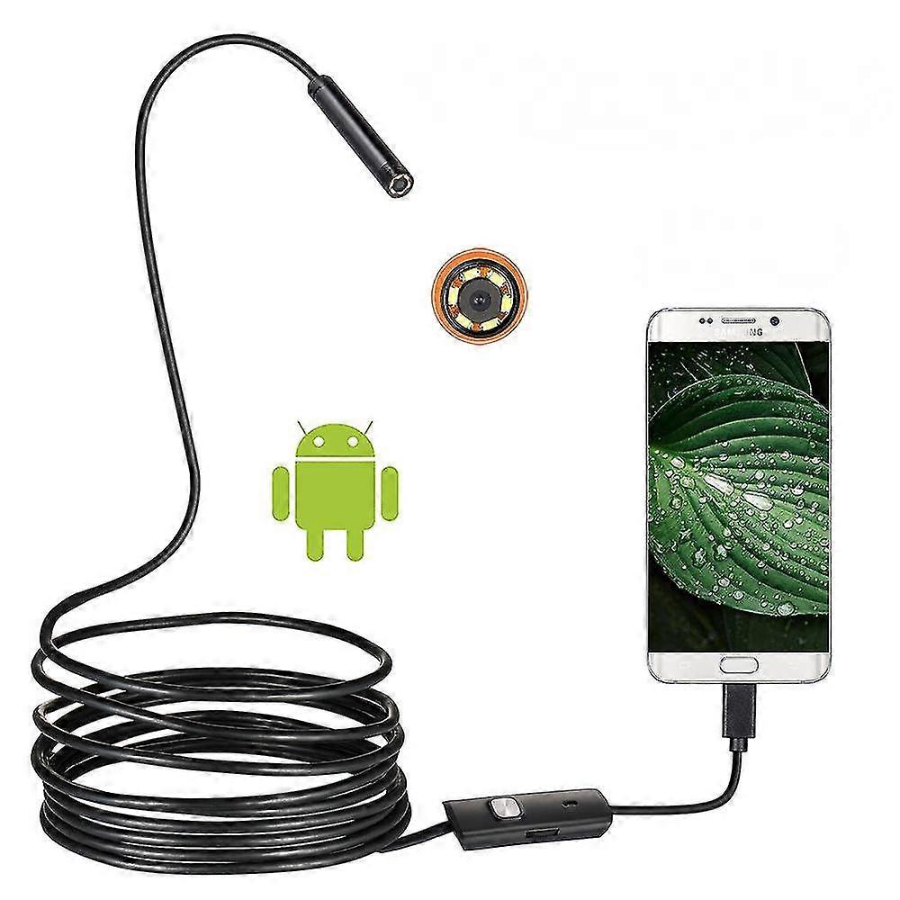 8mm Hardwired Android Mobile Endoscope, Industrial Pipeline Inspection, 33ft