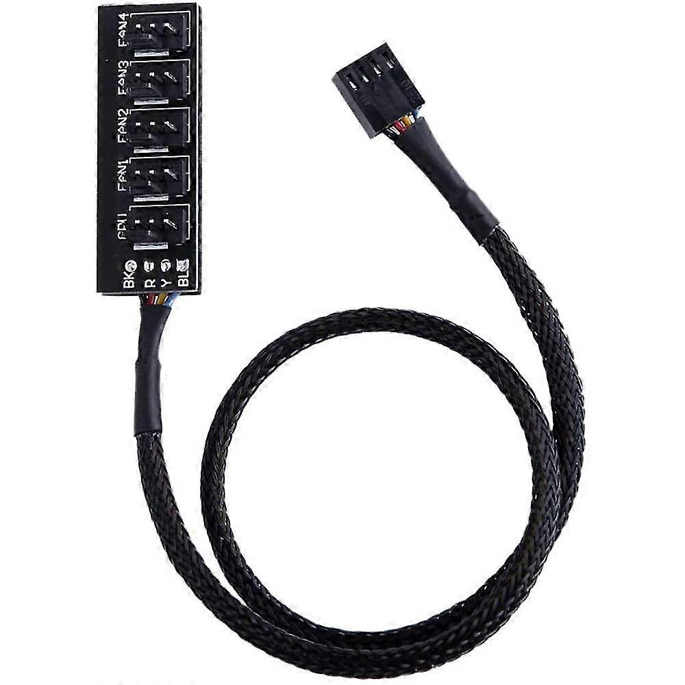 4-Pin PWM Fan Hub, Connector for CPU/PC Case Fans, Power Multiplier Hub