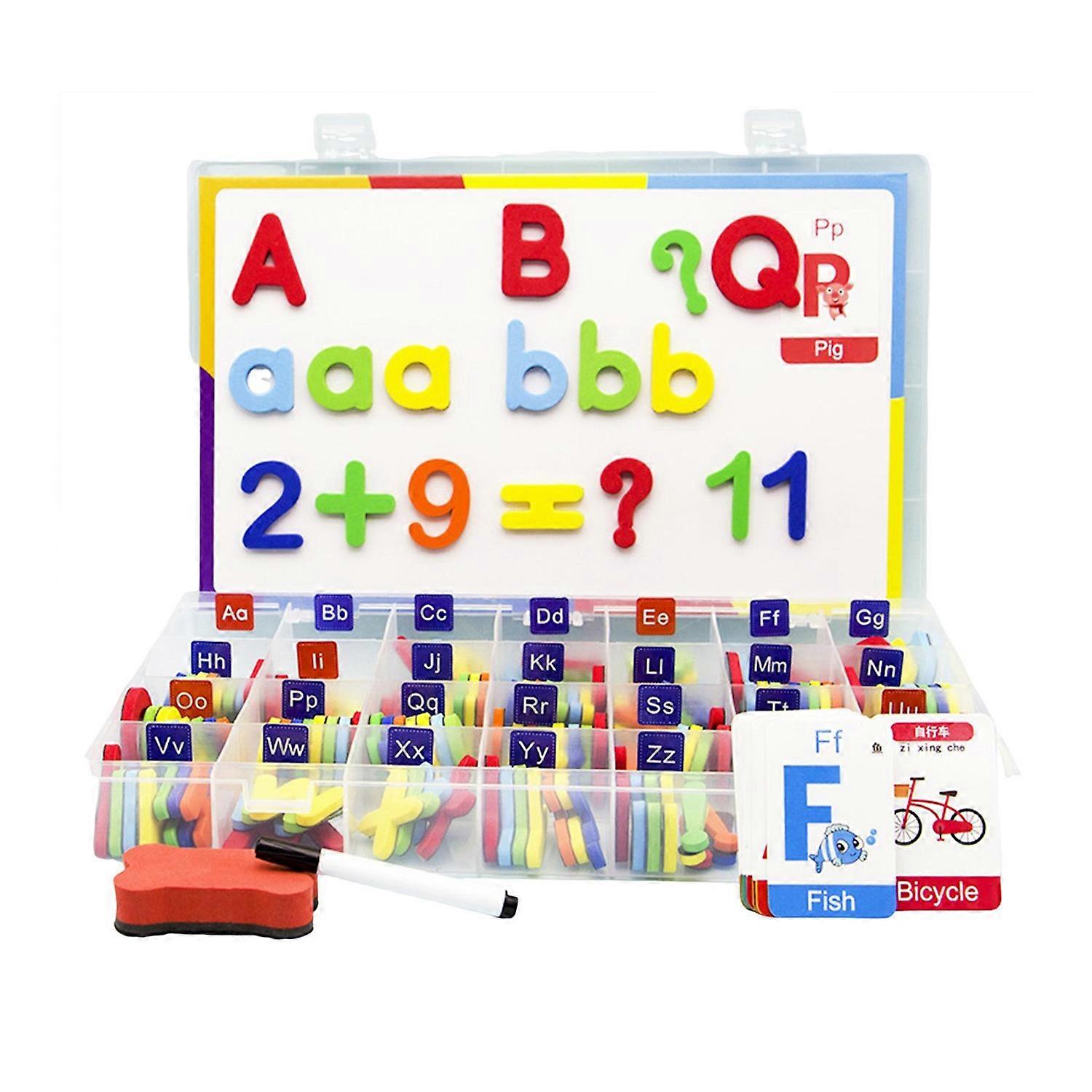 1 Set Magnetic English Letter Toy Colorful Uppercase Lowercase Letter Number Learning Preschooler