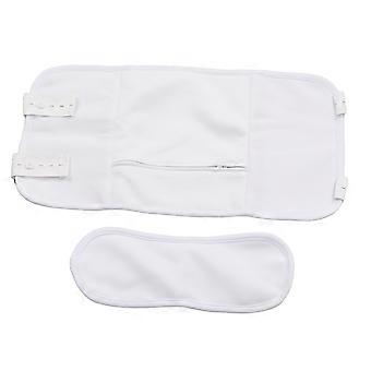 Castor Oil Pack Wrap Herbruikbare Organische Wasbare Button Castor Oil Waist Neck Pack Wit