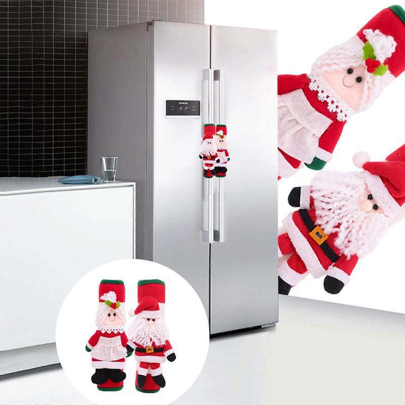 2 pcs Christmas Refrigerator Handle Covers,100% New