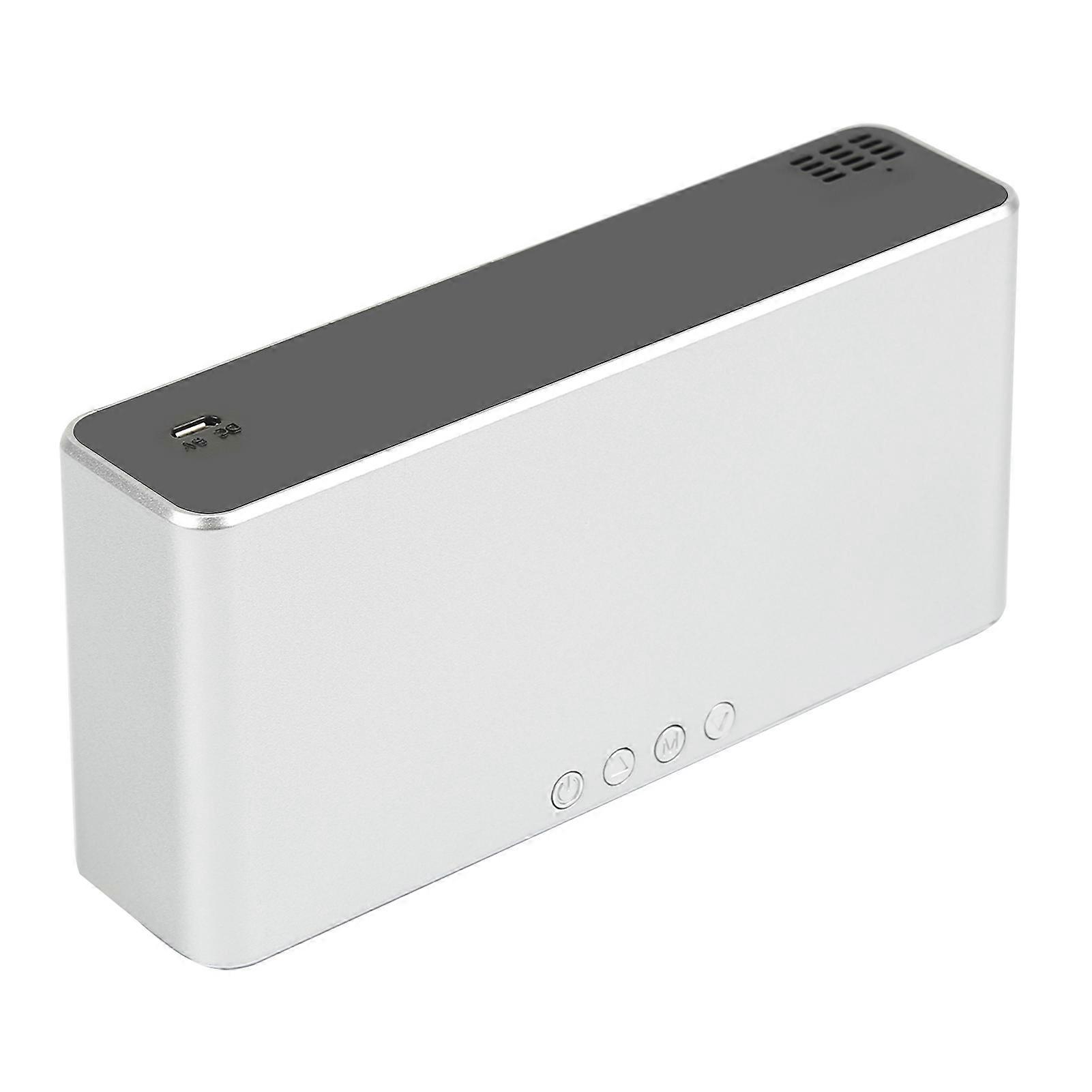 Digital Alarm Clock Wireless Charger Dock Mirror Face Clock with Thermometer