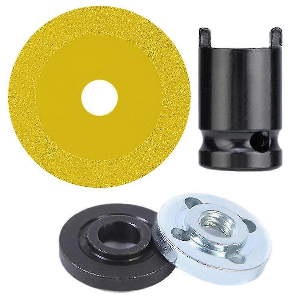 Glass Cutting Disc Set With Adapter 10cm Ultra-thin Saw Blade Jade Crystal Grinding Chamfering Cutt