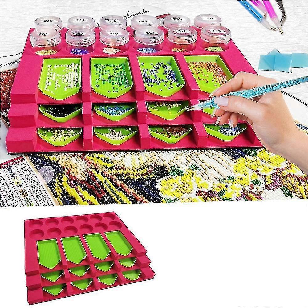 الماس اللوحة صينية المنظم ، أدوات الرسم الماس DIY