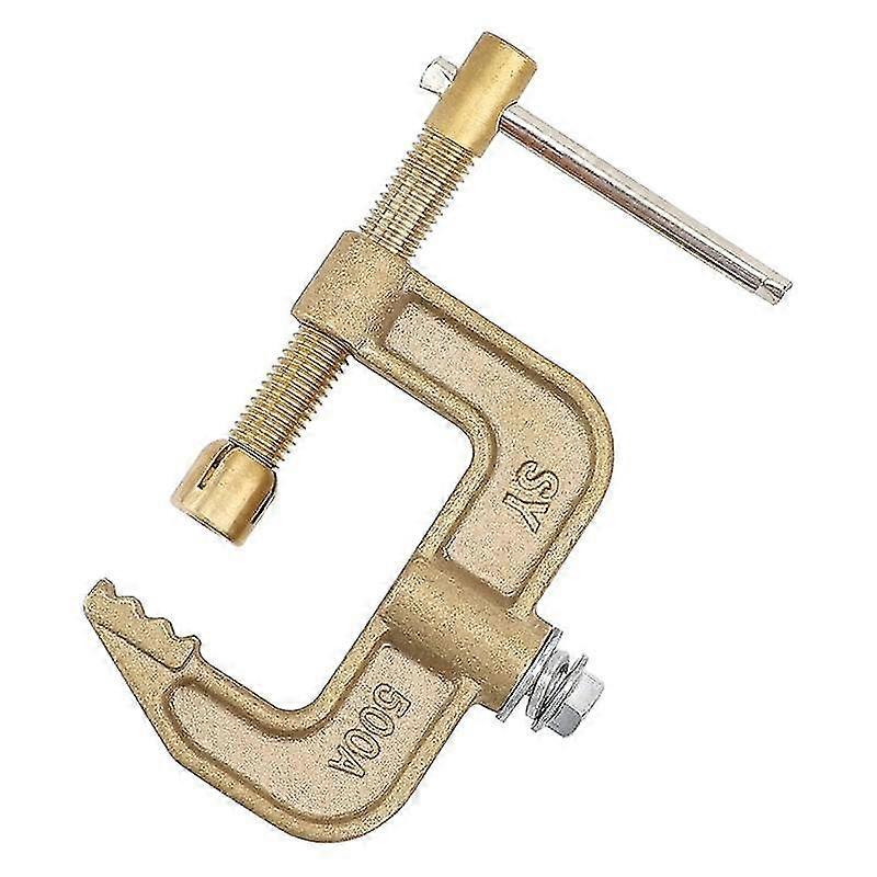 Welding Ground Clamp, 500a Current G-type Solid Brass Ground Clamp, 43mm Width For Tig Mig Welders