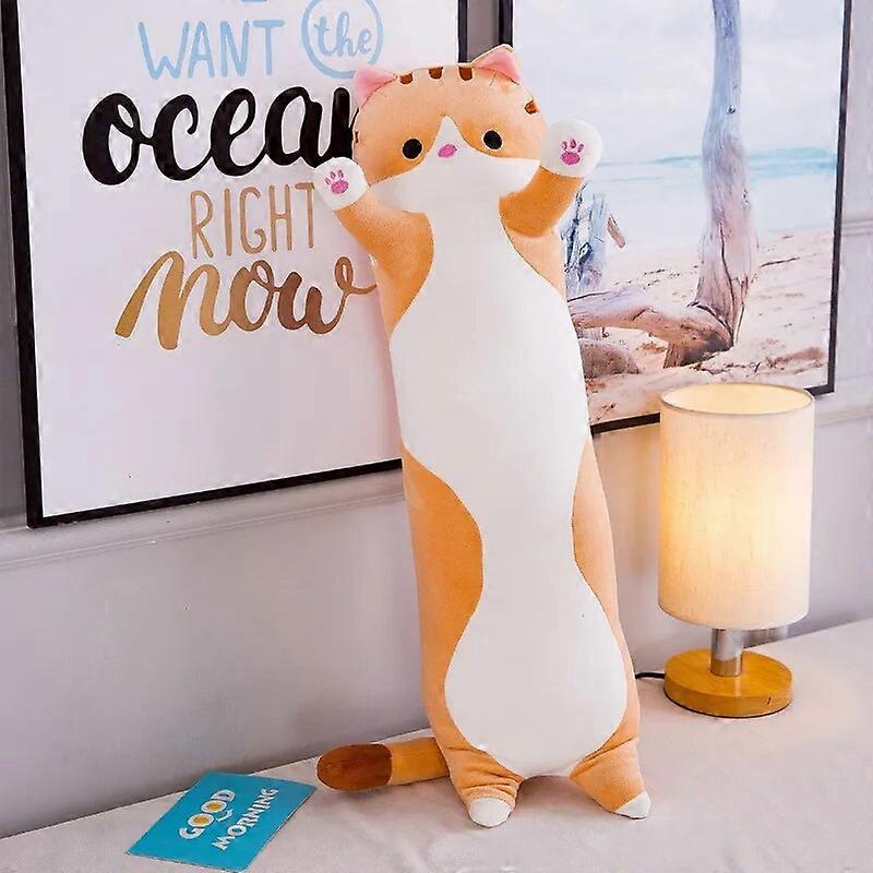 50-130CM Kawaii Long Cat Pillow Cat Plush Toy Stuffed Doll Soft Sleep Pillow Cute Nap Pillow Home Decor Birthday Gift for Girls