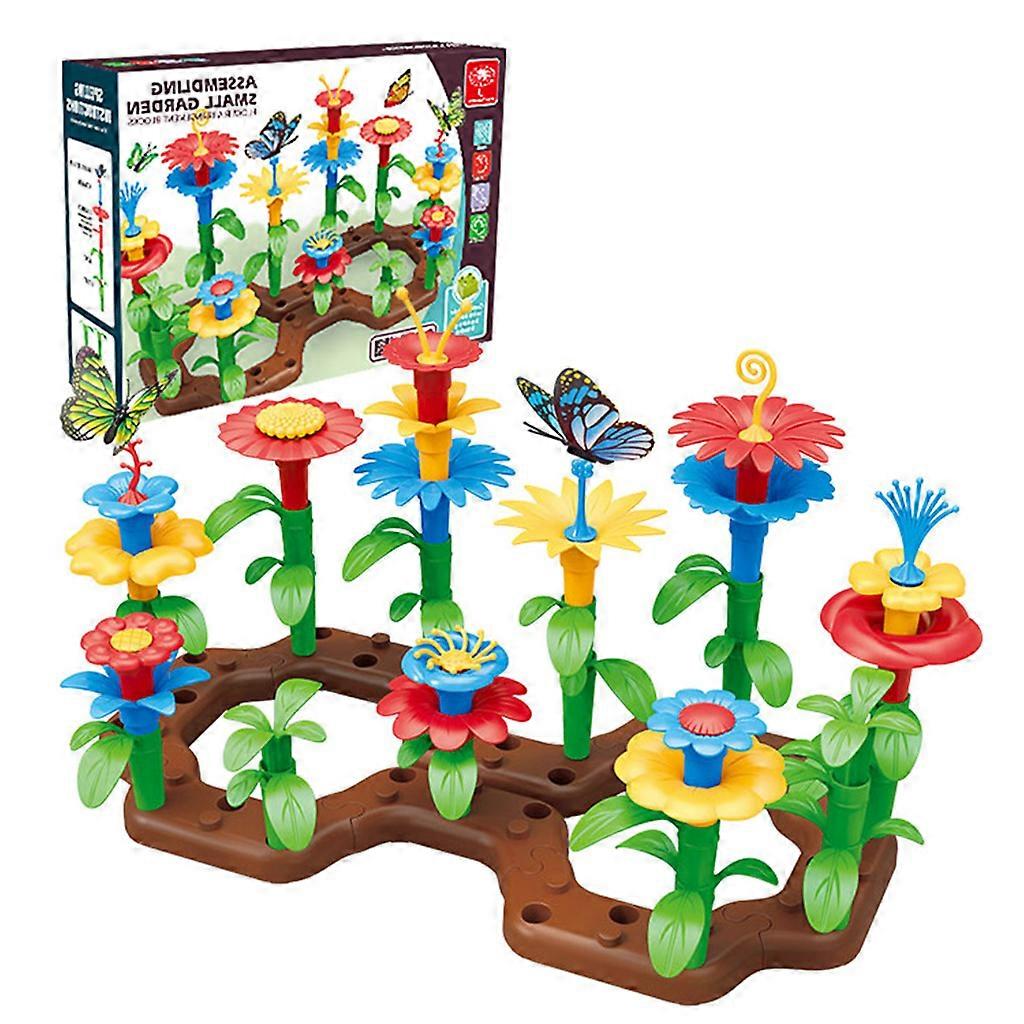 Flower Build A Garden 玩具积木套装儿童礼物插花
