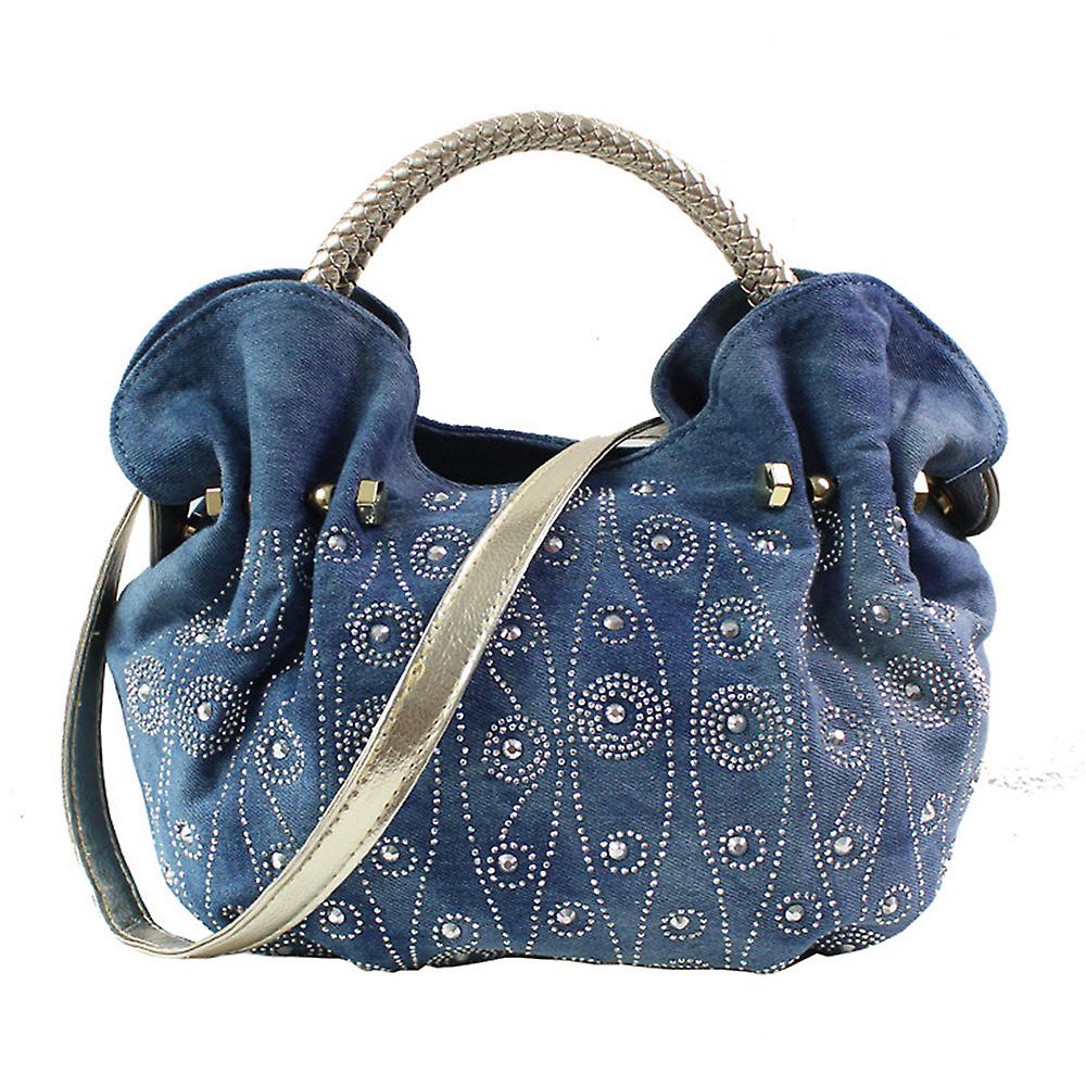 Ladies Shoulder Denim Bag With Handle