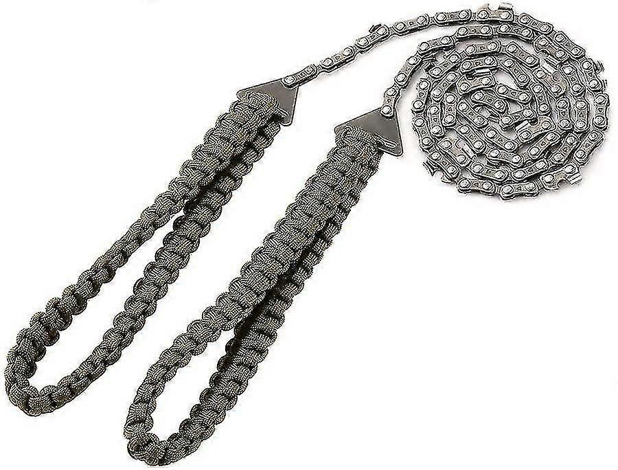 Portable Chainsaw Hand Saw With Parachute Rope Handles Multifunction Tool (1 Piece, Army Green)