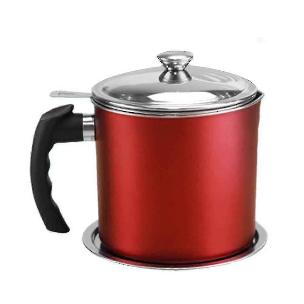 Compatible Withbacon Grease Container 1.3l Cooking Oil Storage Can (red)