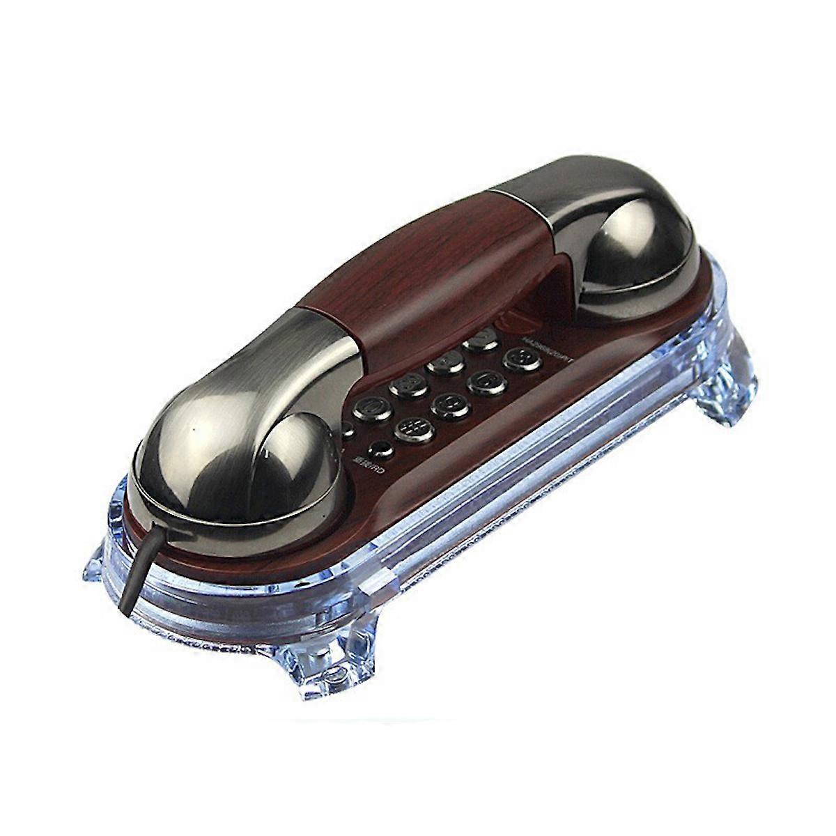 Retro Landline Telephone Corded with Numbers Storage Wall Mounted for Home