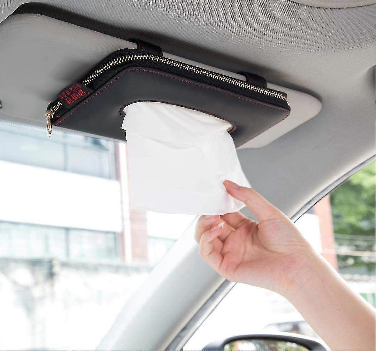 Car Tissue Holder, Car Visor Tissue Holder, Perfect Solid Color Auto Tissue Box