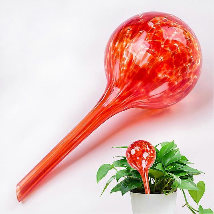 Watering Globes Set of 2, Plants and Flowers Water Dispenser, Office Tool, 6 cm, Glass, Red