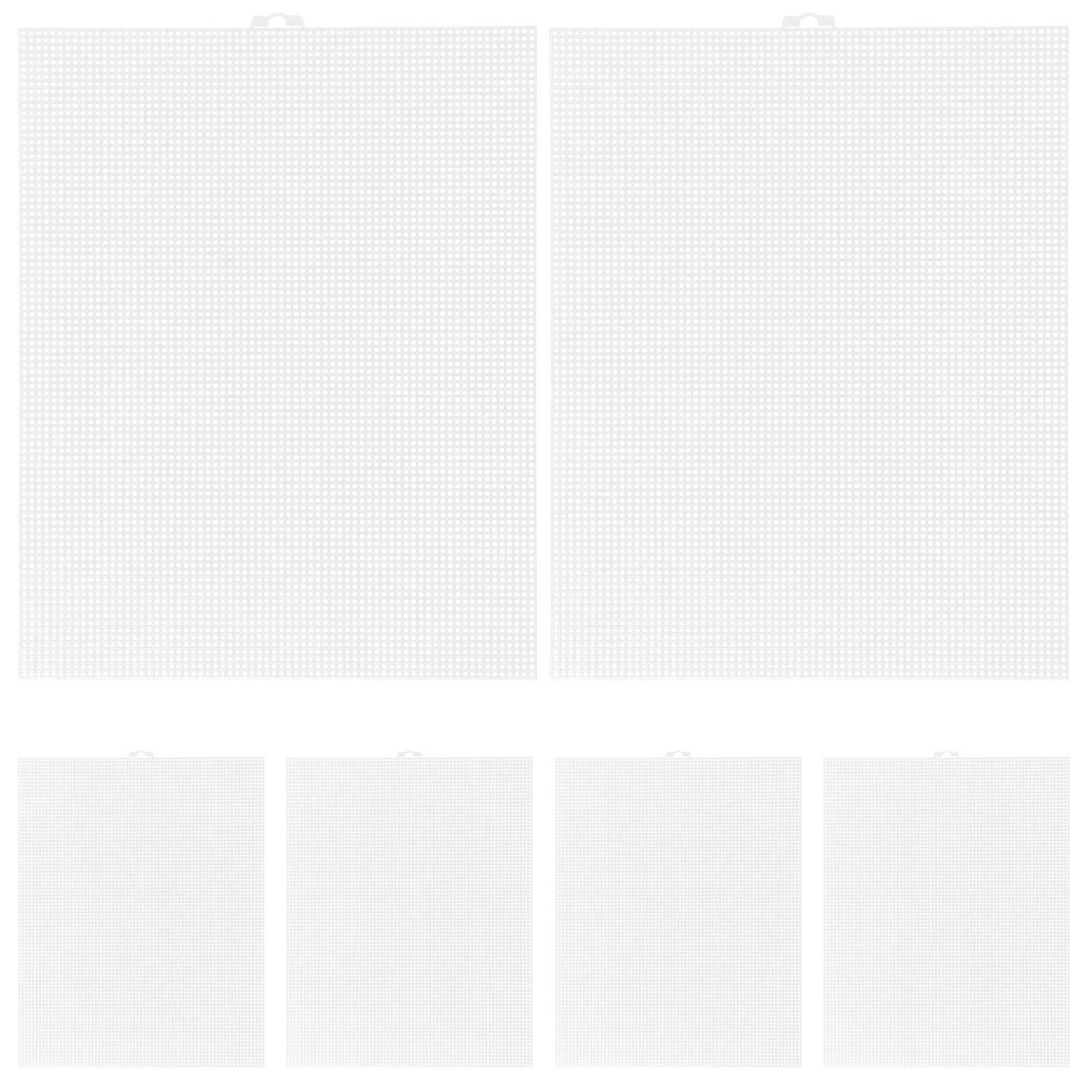 6pcs Plastic Canvas Sheets Clear Blank Mesh Canvas Sheets Embroidery Craft Sheets For Knitting Crocheting