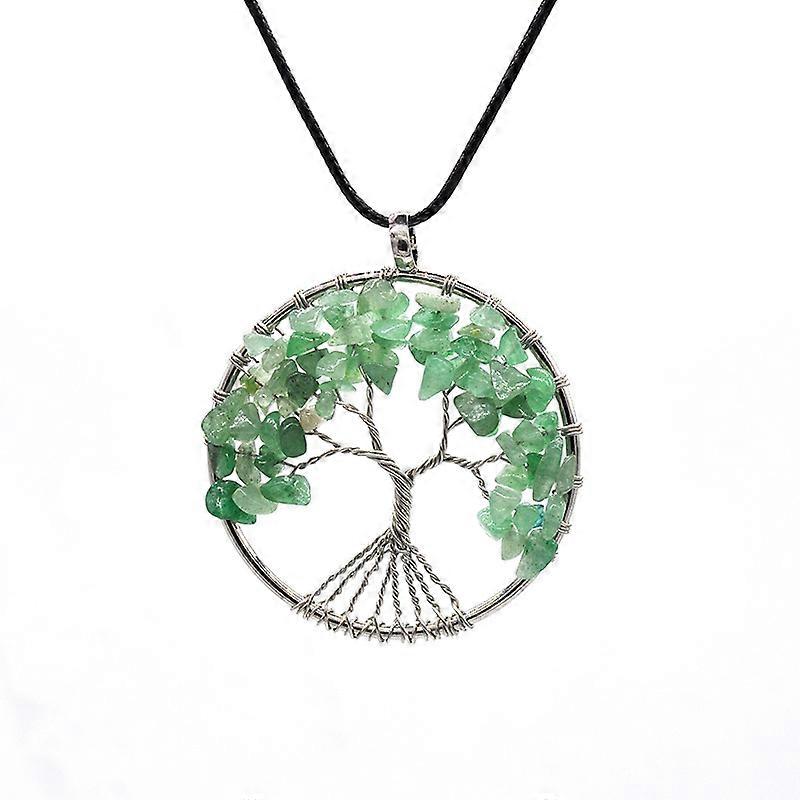 Healing Crystal Car Hanging Ornament,Tree of Life Handmade Wire Wrapped Quartz Crystal Stone Car Rearview Mirror Hanging Acceissorie