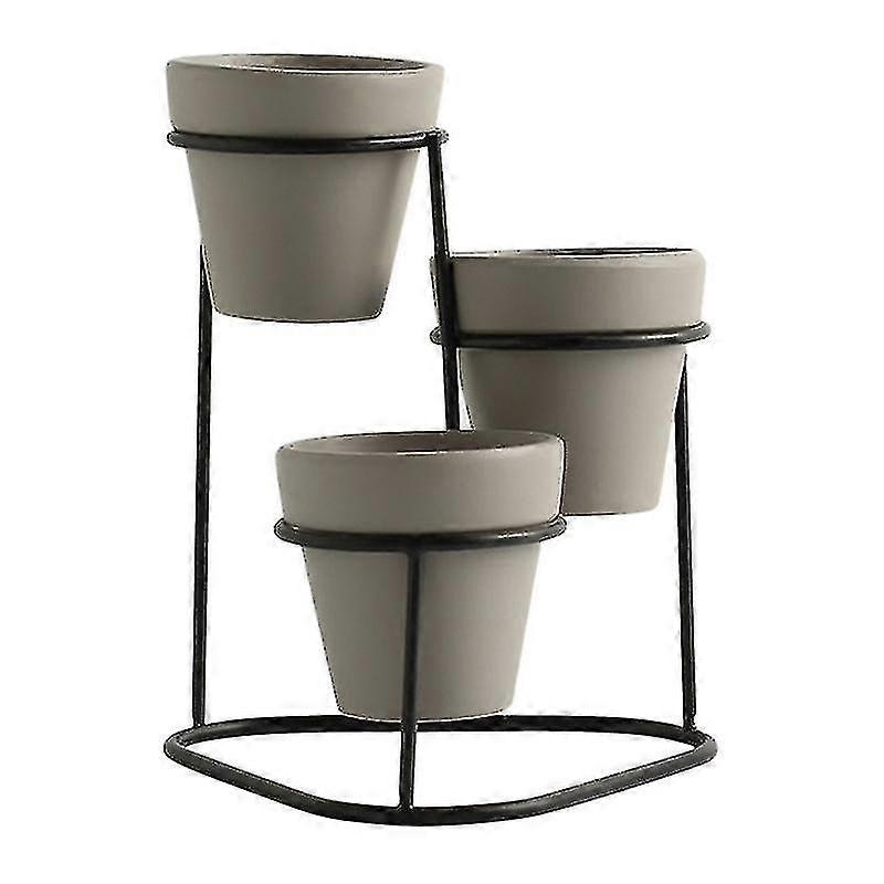 Simple Garden Indoor Modern Plant Display Stand-grey