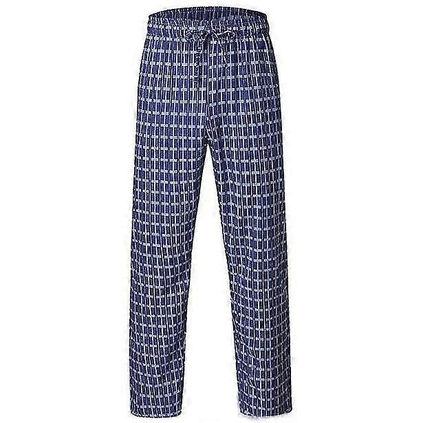 Mens Autumn Winter Drawstring Design Pajama Pants With Pockets-MXBC