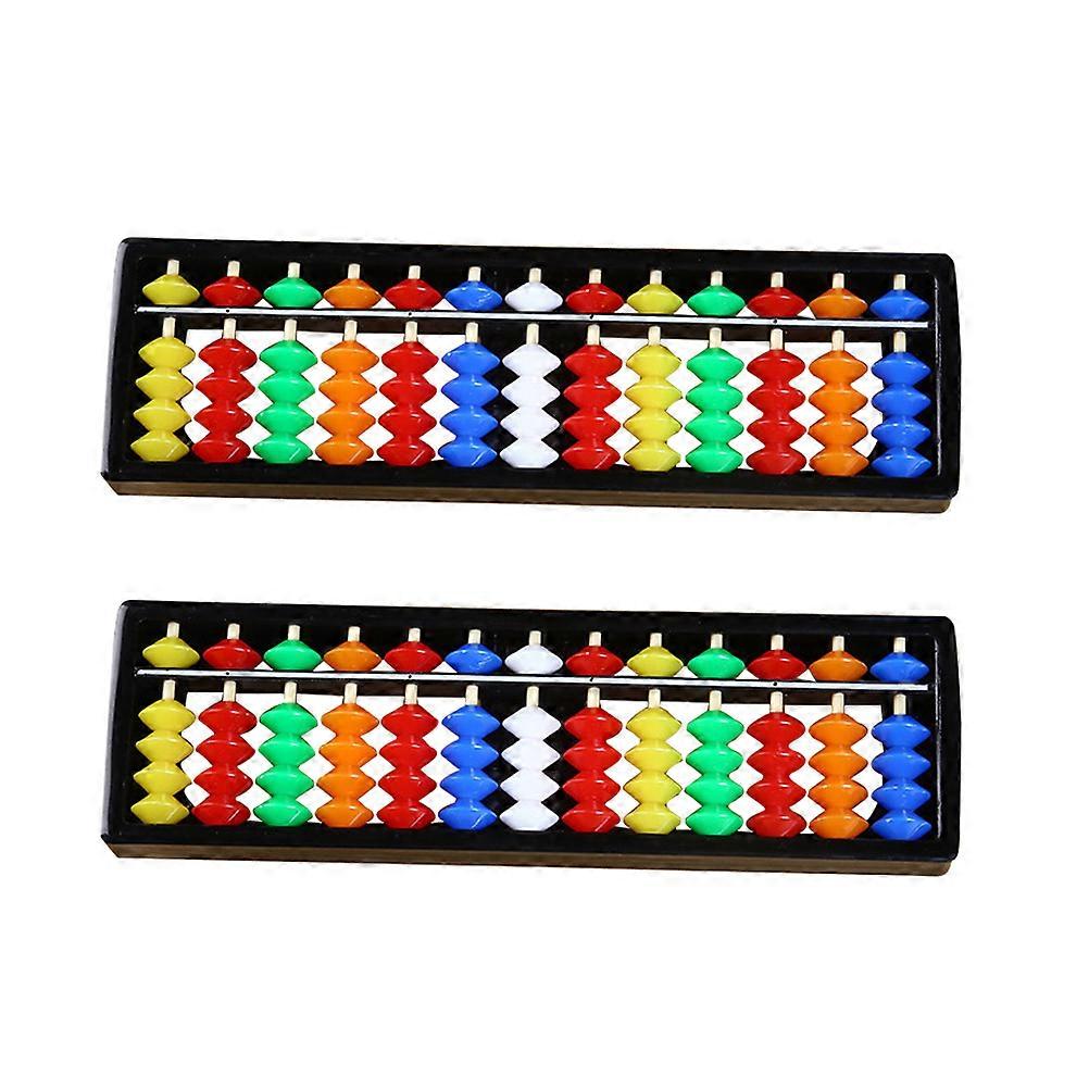 2pcs צבעוני פלסטיק אבקוס צעצועים ילדים מתמטיקה ללמד כלי לכיתה בבית