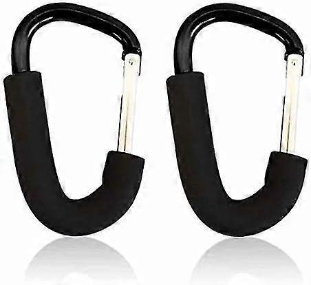 Large Buggy Clips For Pram Pushchair, Shopping Secure Hooks2pcsblack