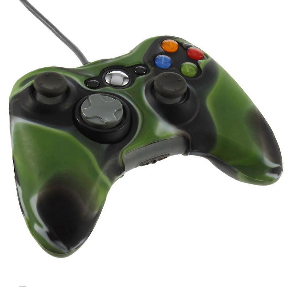 Army Camouflage Silicone Cover Case Skin for Xbox 360 Wireless Game Controller