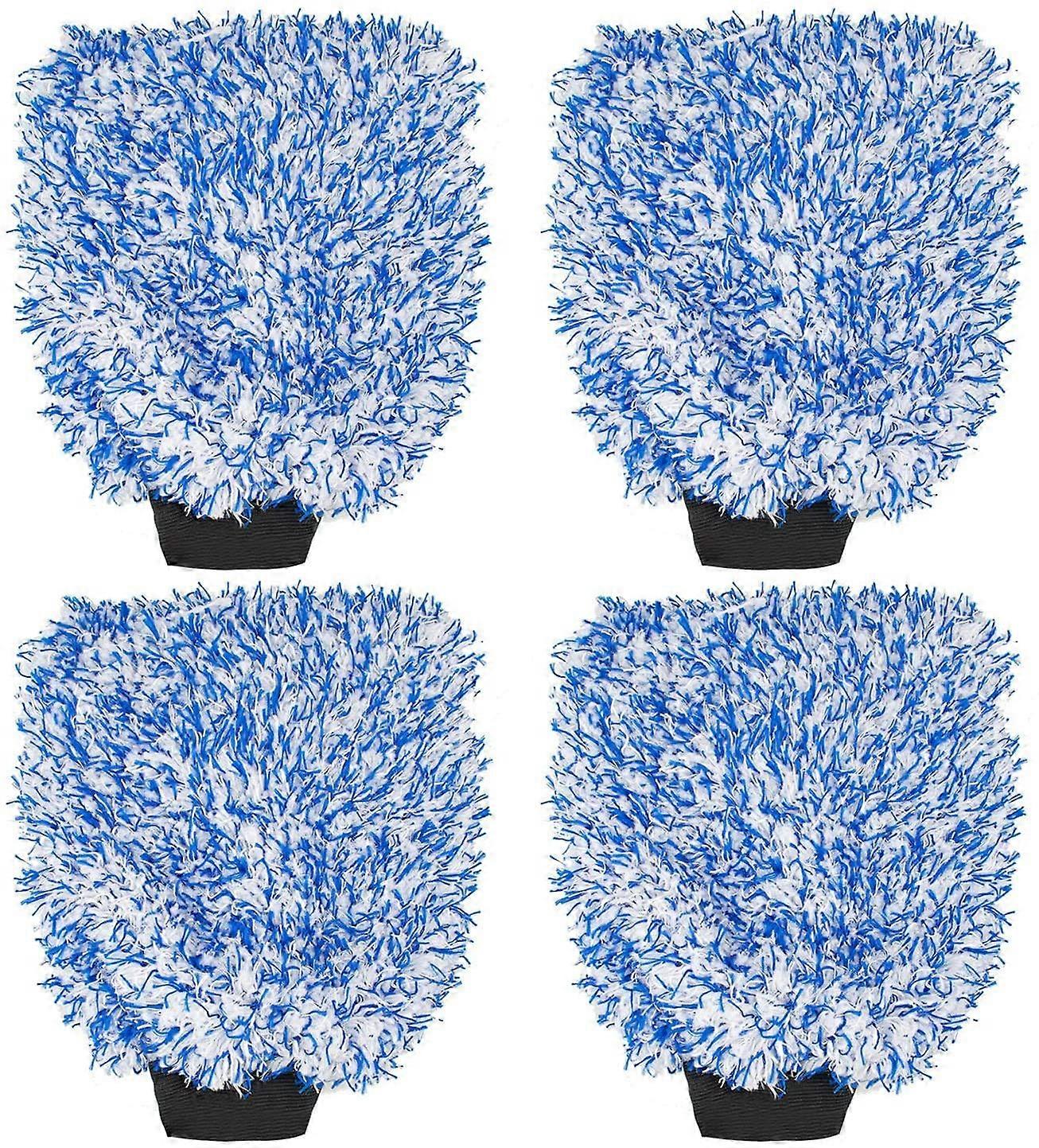 4 Pack Microfibre Wash Mitts Cleaning Mitt Professional Sponge Wash Mitts