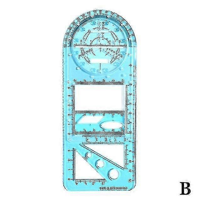 Suitable For School Multi-function Primary School Activity Drawing Geometric Ruler Triangle Ruler Compass Protractor Set Measuring Tool