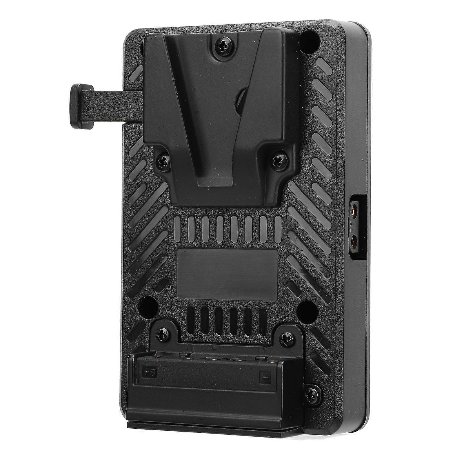 V-Band Battery Mounting Plate with TAP 14.8VD Output Port Clamp, Aluminum Alloy V-Lock Battery Mounting Plate for NP F970 F960 F750 F770 F550
