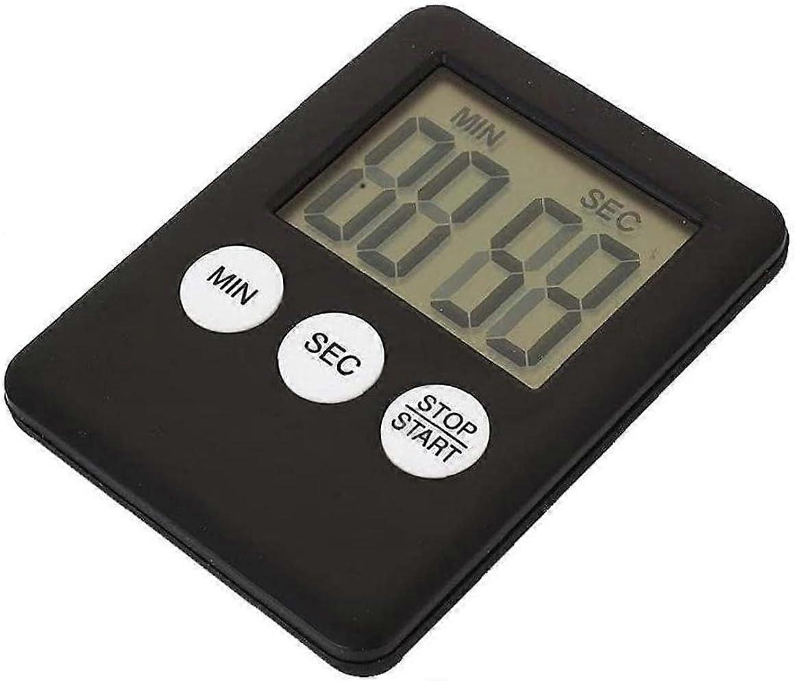 1 Piece Black LCD Display Digital Kitchen Timer Set Magnetic Stopwatch Clock