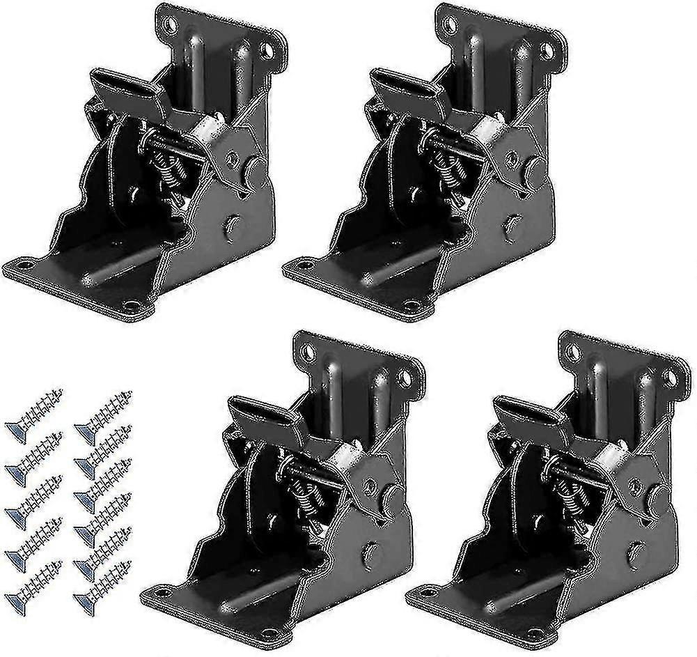 Folding Brackets 4 Pcs 0-90 Degree Lock Extension Support For Table Bed Leg