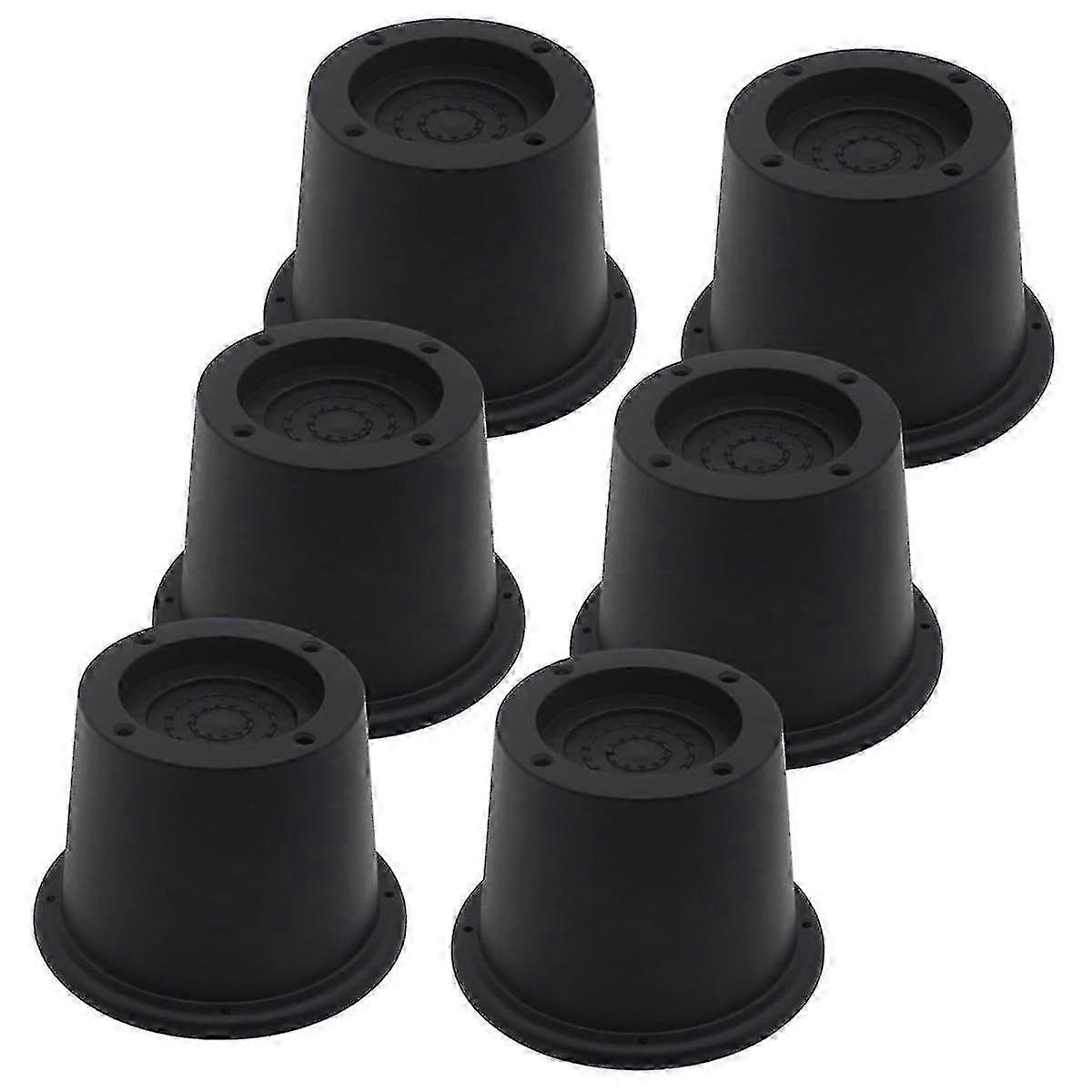 6Pack Elevadores de Móveis Pretos 2.3 Polegadas Elevadores de Cama para Sofá Sofá Mesa Extensores Sup S20241227942