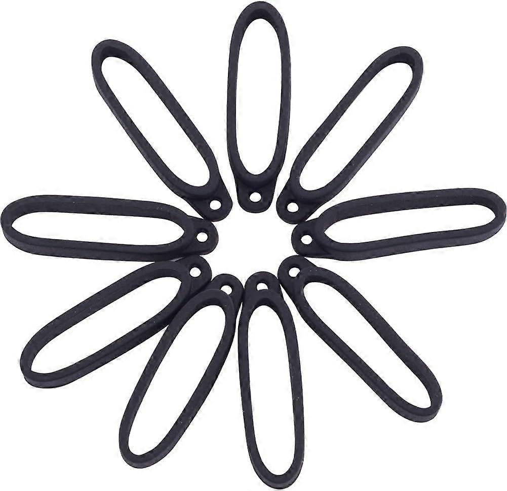 18個アンチロストシリコーンゴムリング1.42インチ/ 36mm直径多目的ブラックネックレスストラップリングバンドホルダーケース交換用ペンダントキャリングキット