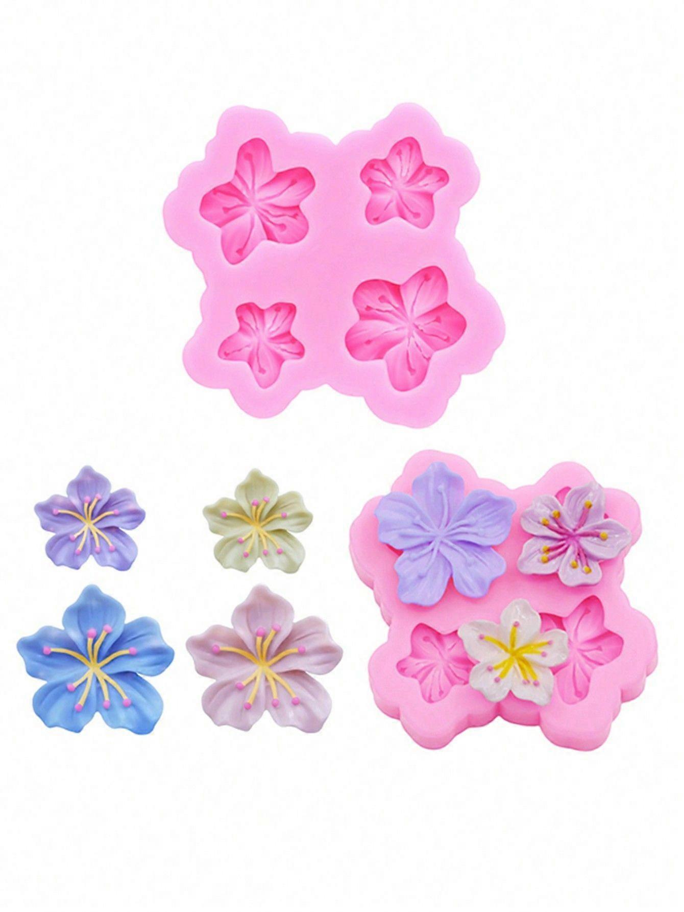 1 قطعة السائل سيليكون مصغرة ساكورا زهرة على شكل قالب ، DIY الراتنج المجوهرات ، لصنع مشابك الشعر ، Scrunchies ، سحر